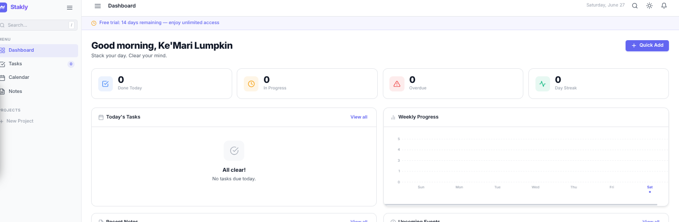 Stakly Dashboard